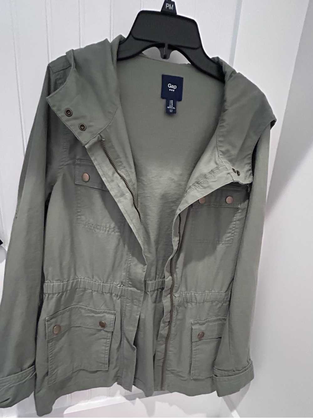 GAP Olive Green Hooded Utility Anorak Jacket M